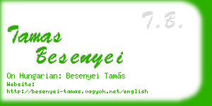 tamas besenyei business card